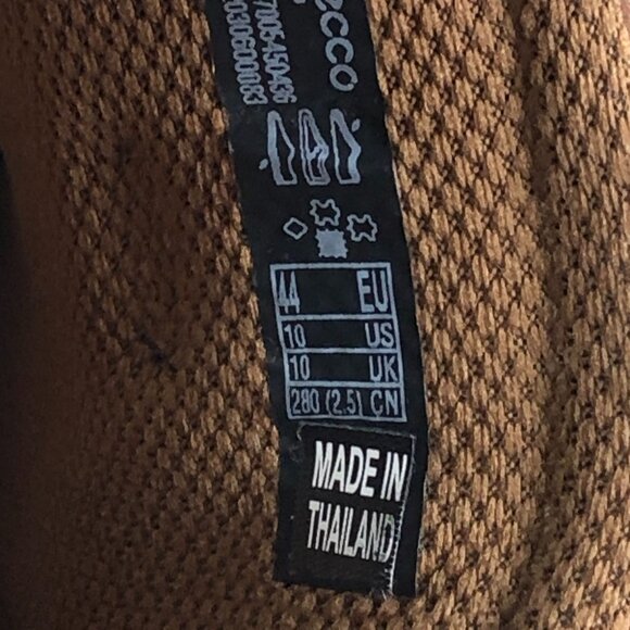 Ecco Men's Size 10 EXTRA WIDTH Soft 7 Brown Leather Lace-Up Low Top Sneakers - Picture 14 of 15